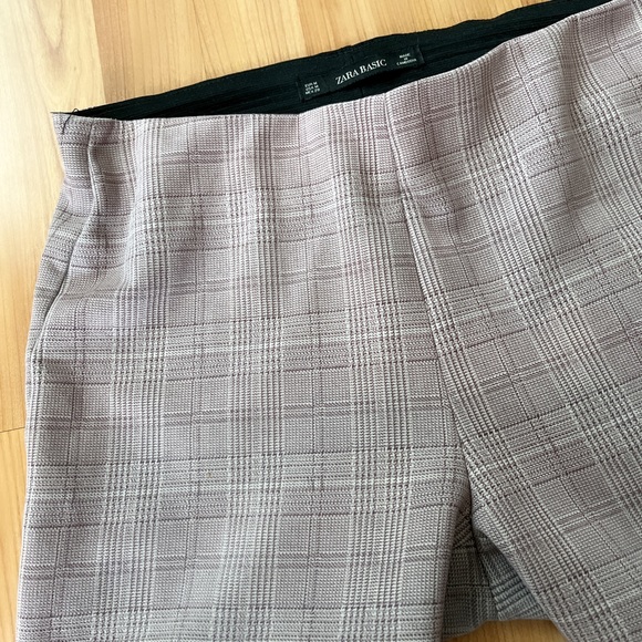 Zara Basics Work Plaid Legging Pants - Picture 2 of 4